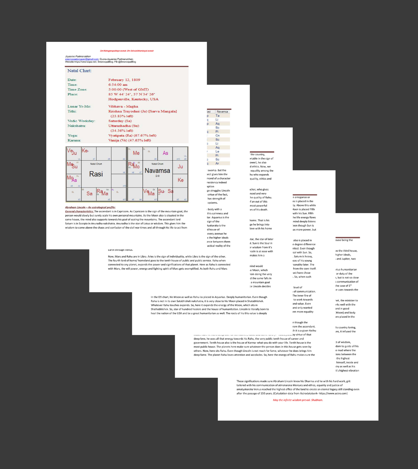 Vedic astrology comprehensive personal reading